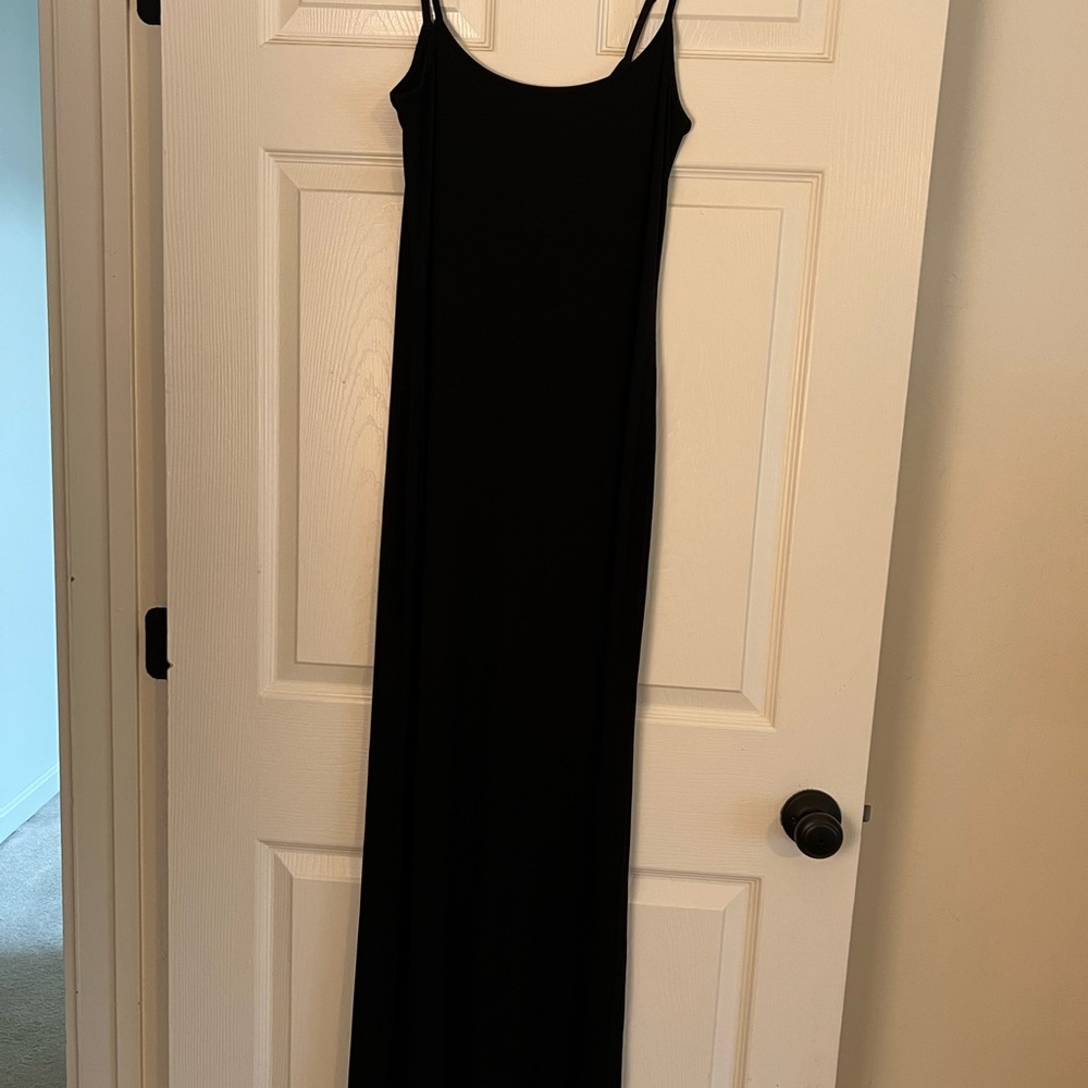 SKIMS Black Soft Lounge Long Slipdress